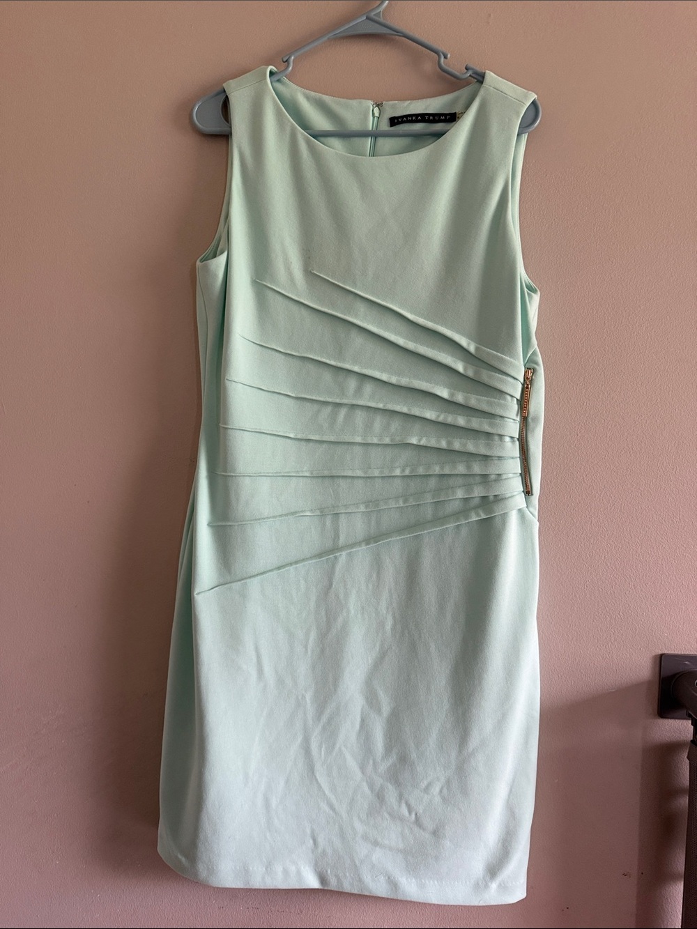 Ivanka Trump Mint Pleated Sheath Dress
